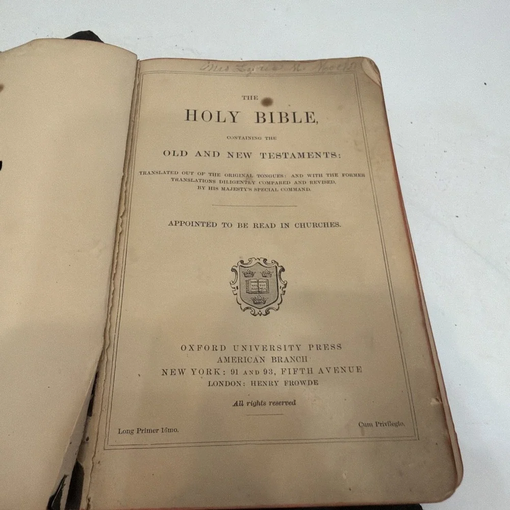1905 The Methodist Hymnal & Daily Food & Oxford University Press Holy Bible